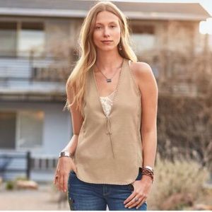 Dylan Bohemian Leather Tank